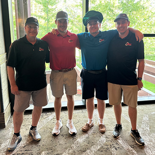 The 1st place team for the 2025 golf outing.