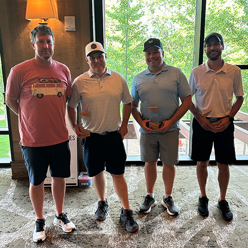 The 2nd place team for the 2025 golf outing.