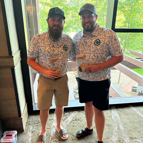 The 3rd place team for the 2025 golf outing.
